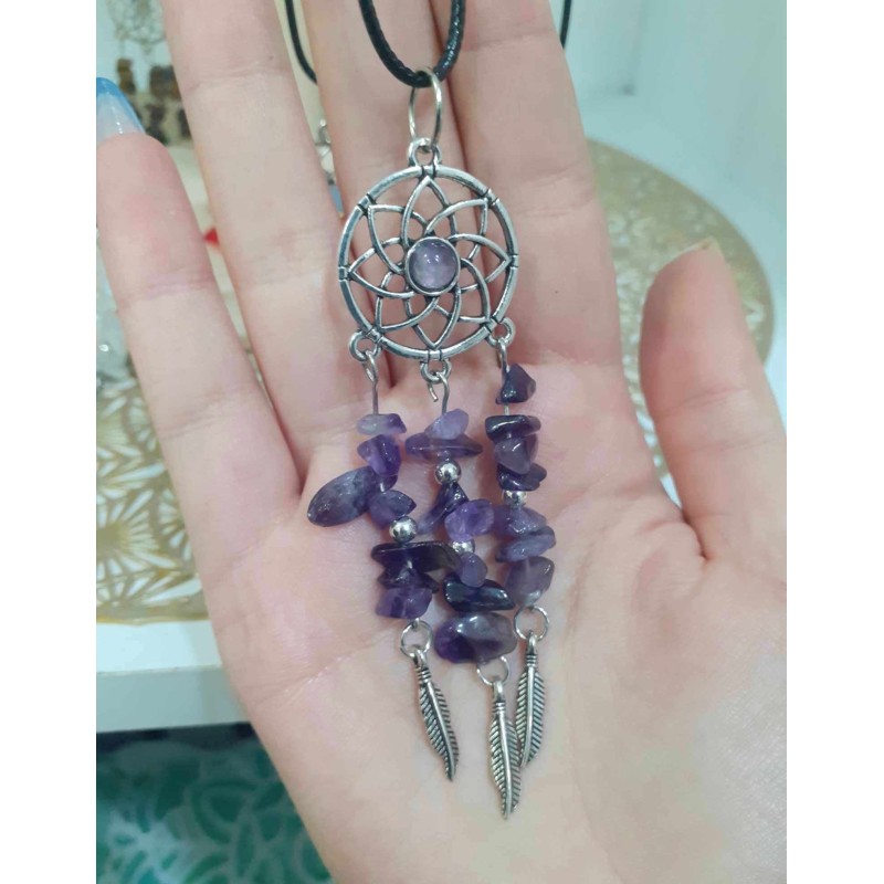 Colar Caças Sonhos em Ametista